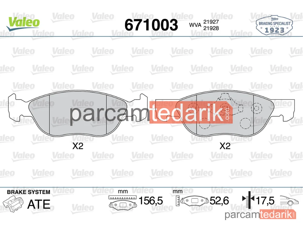 671003 | Fren Balatası — Fiat Punto